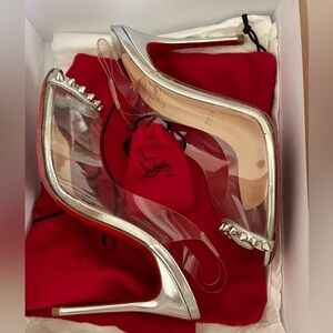 Christian Louboutin Clear/Silver Pumps 37 or 37.5